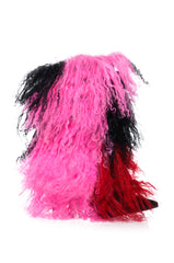 AZALEA WANG SHOOP MOHAIR FUR BOOTIE IN MULTI