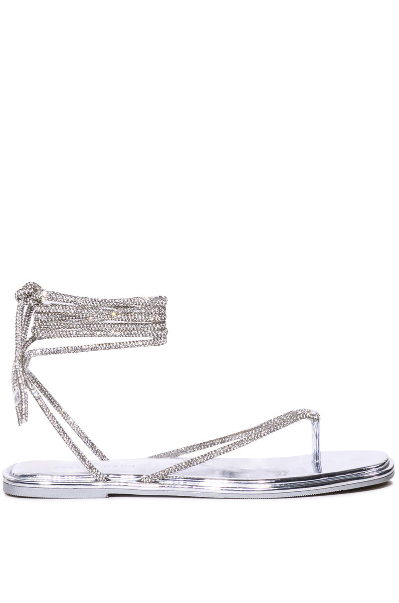 AZALEA WANG STARSTRUCK SILVER PU SANDAL
