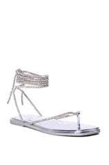 AZALEA WANG STARSTRUCK SILVER PU SANDAL