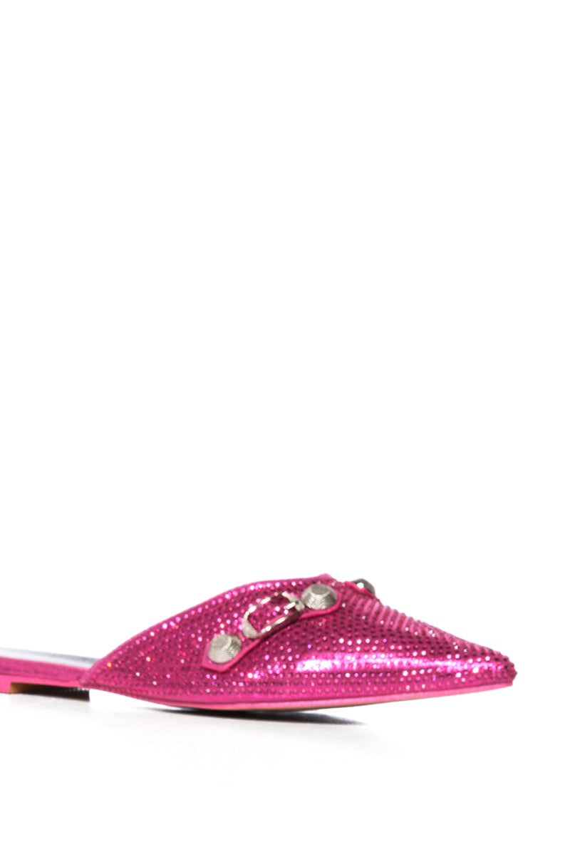 AZALEA WANG SUPER CHIC SLIP ON FLAT IN FUCHSIA