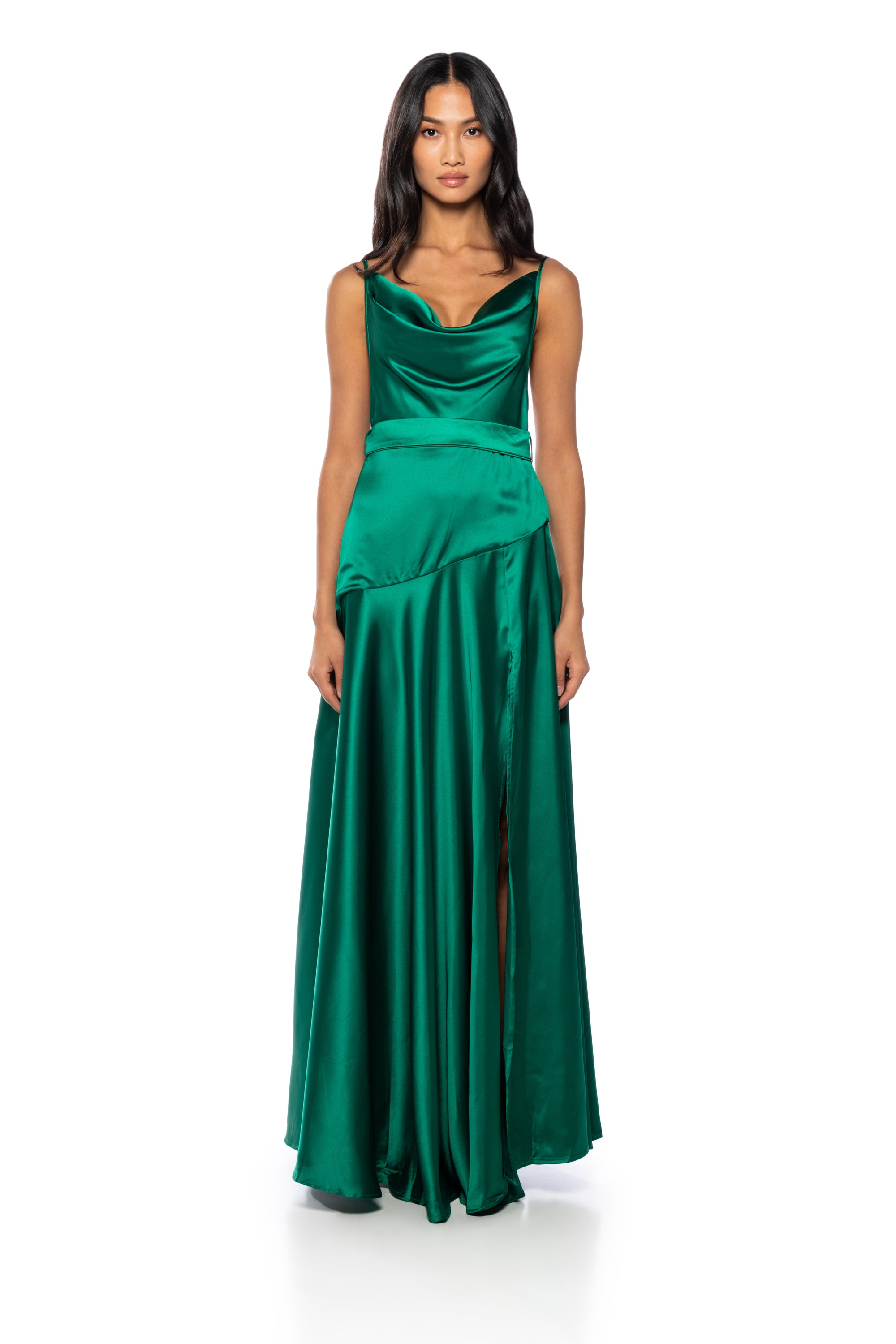 CASSIDEE COWL NECK MAXI DRESS