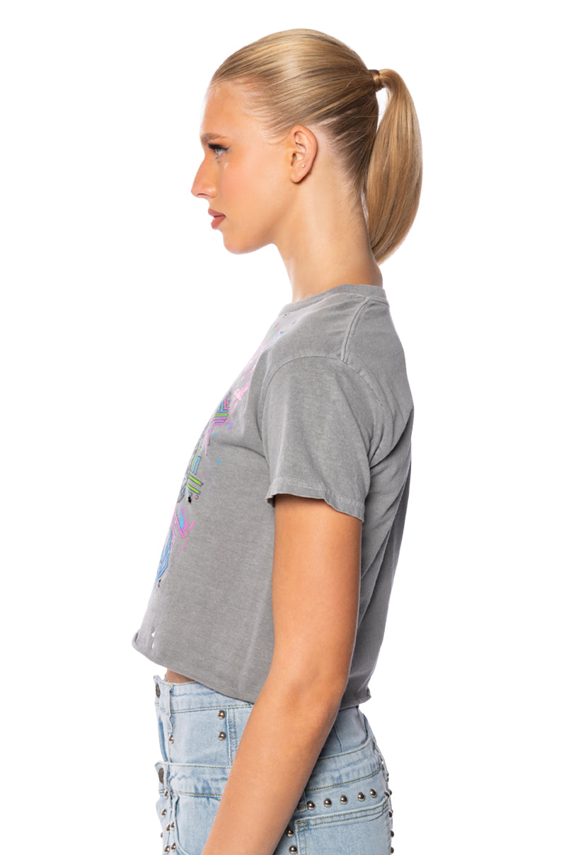 DEF LEPPARD HYSTERIA CROPPED TSHIRT