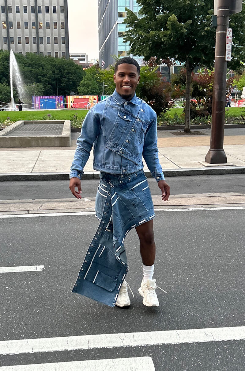 DOUBLE TIME DENIM PULLOVER
