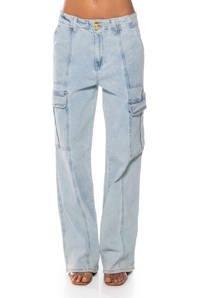 ELIZA DENIM CARGO PANT