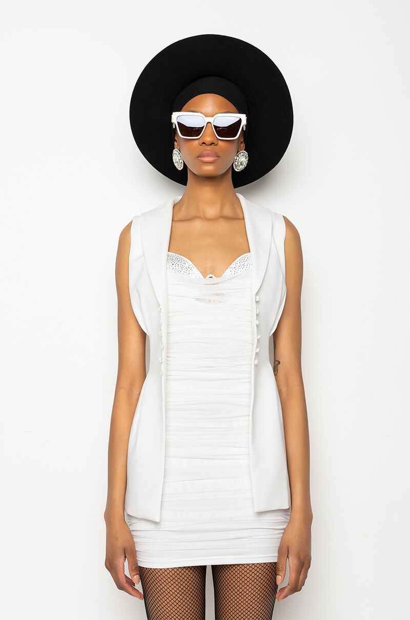 FITTED LACE UP VEST