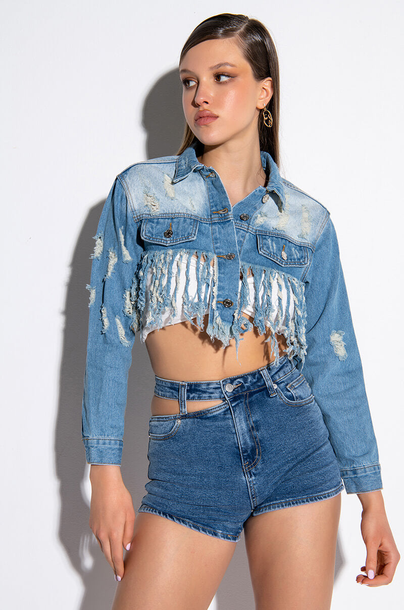 HALF OF ME DENIM SHORTS