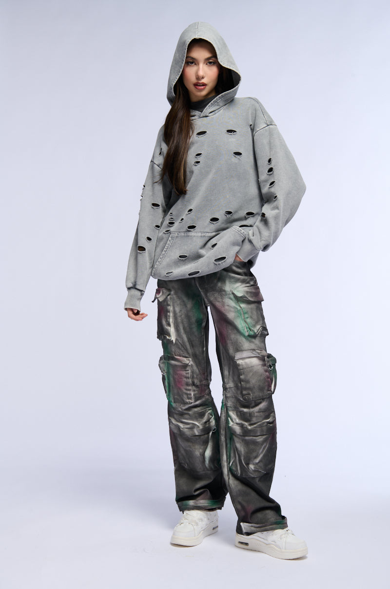 HARD IN THE PAINT DENIM CARGO PANT