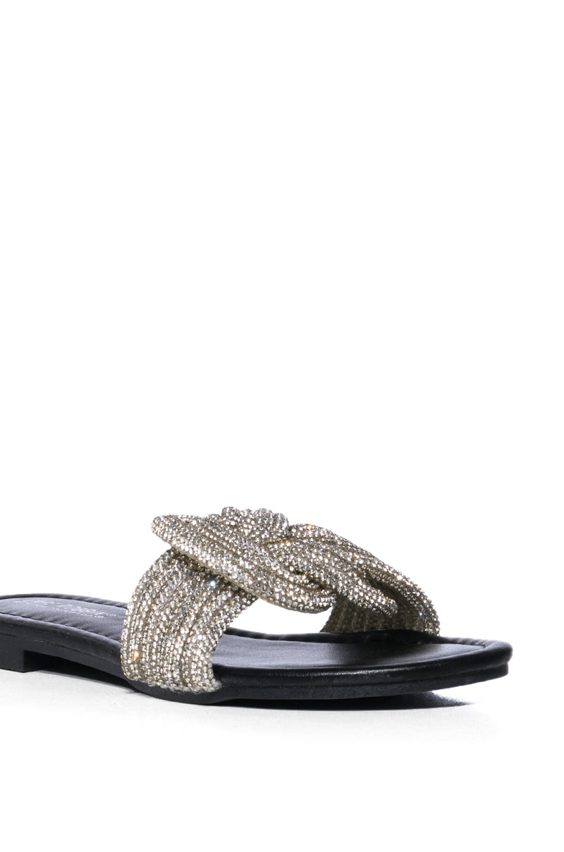 JEFFER BLACK BRAIDED FLAT IN BLACK