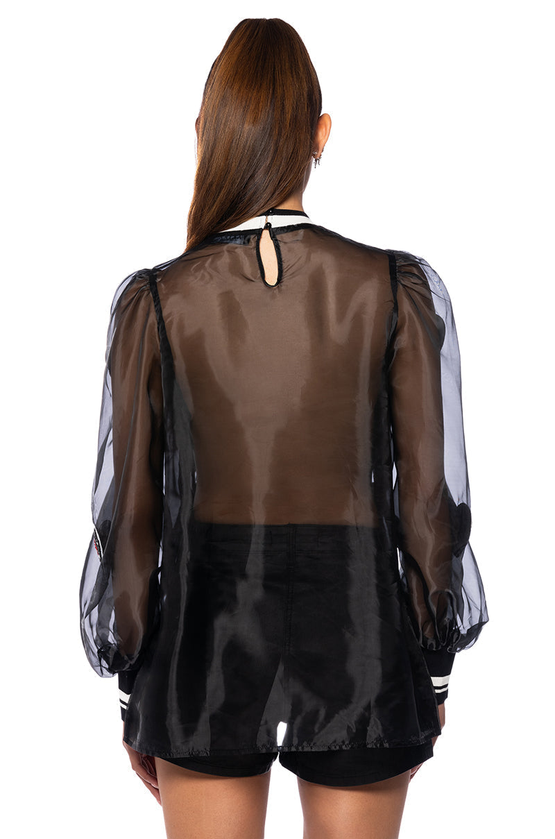 HIGHEST HONOR EMBELLISHED BLOUSE