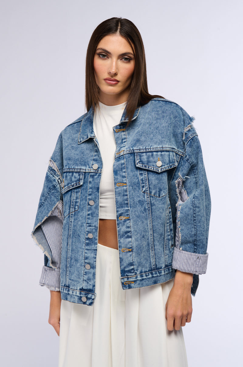HYBRID OVERSIZED DENIM JACKET