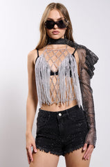I CAN SEE THE FUTURE METAL CHAIN TOP