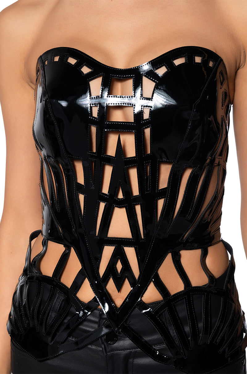 KARMA VINYL CORSET TOP