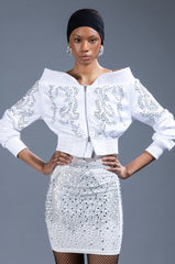 LALA OFF THE SHOULDER BOMBER
