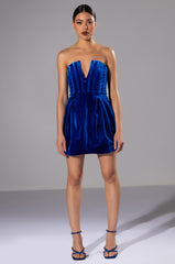 LAVINIA VELVET DEEP V CORSET MINI DRESS