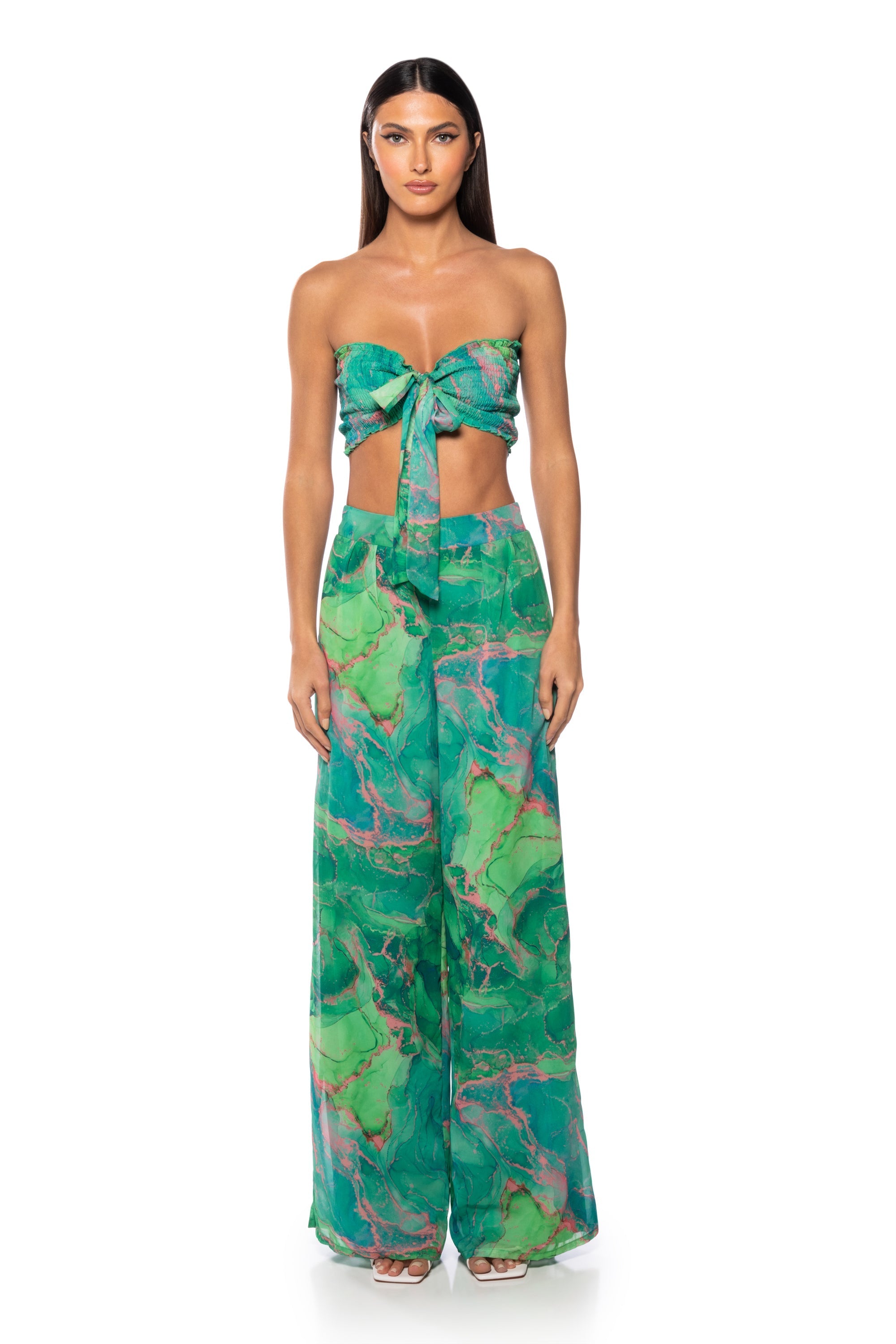 LOST IN LIFE TIE FRONT TOP