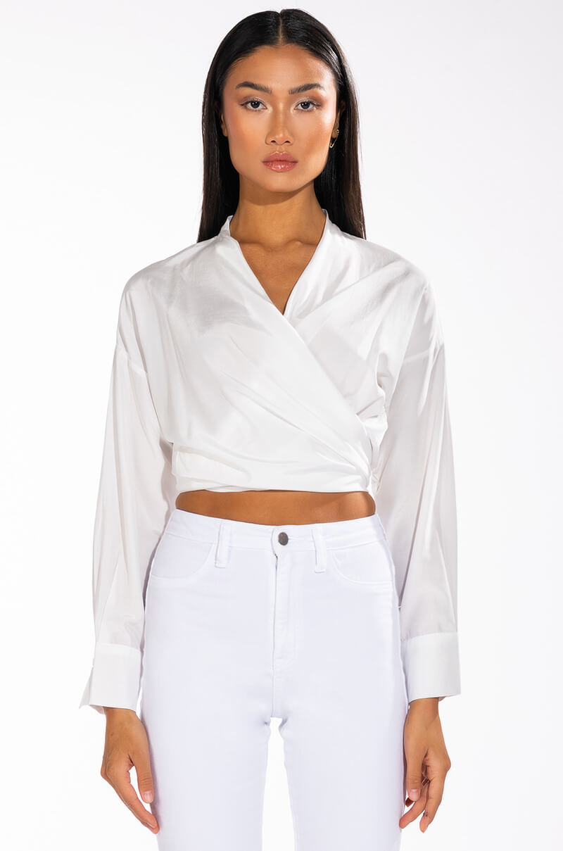 SEXY LINEN DRESSY BLOUSE