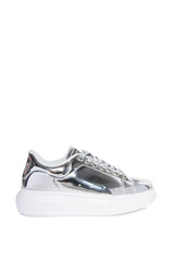 5008A FLATFORM SNEAKER IN SILVER