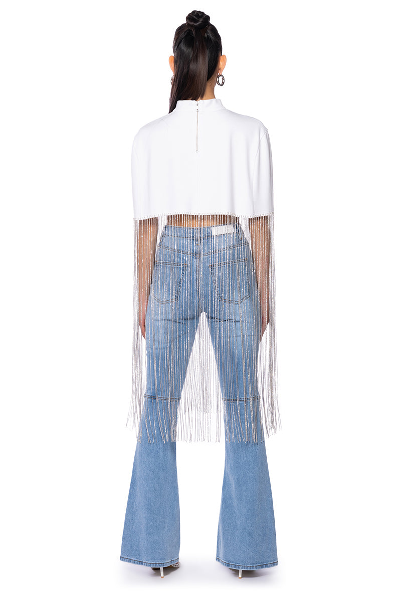 NEW LEVEL SHINE CROPPED BLOUSE
