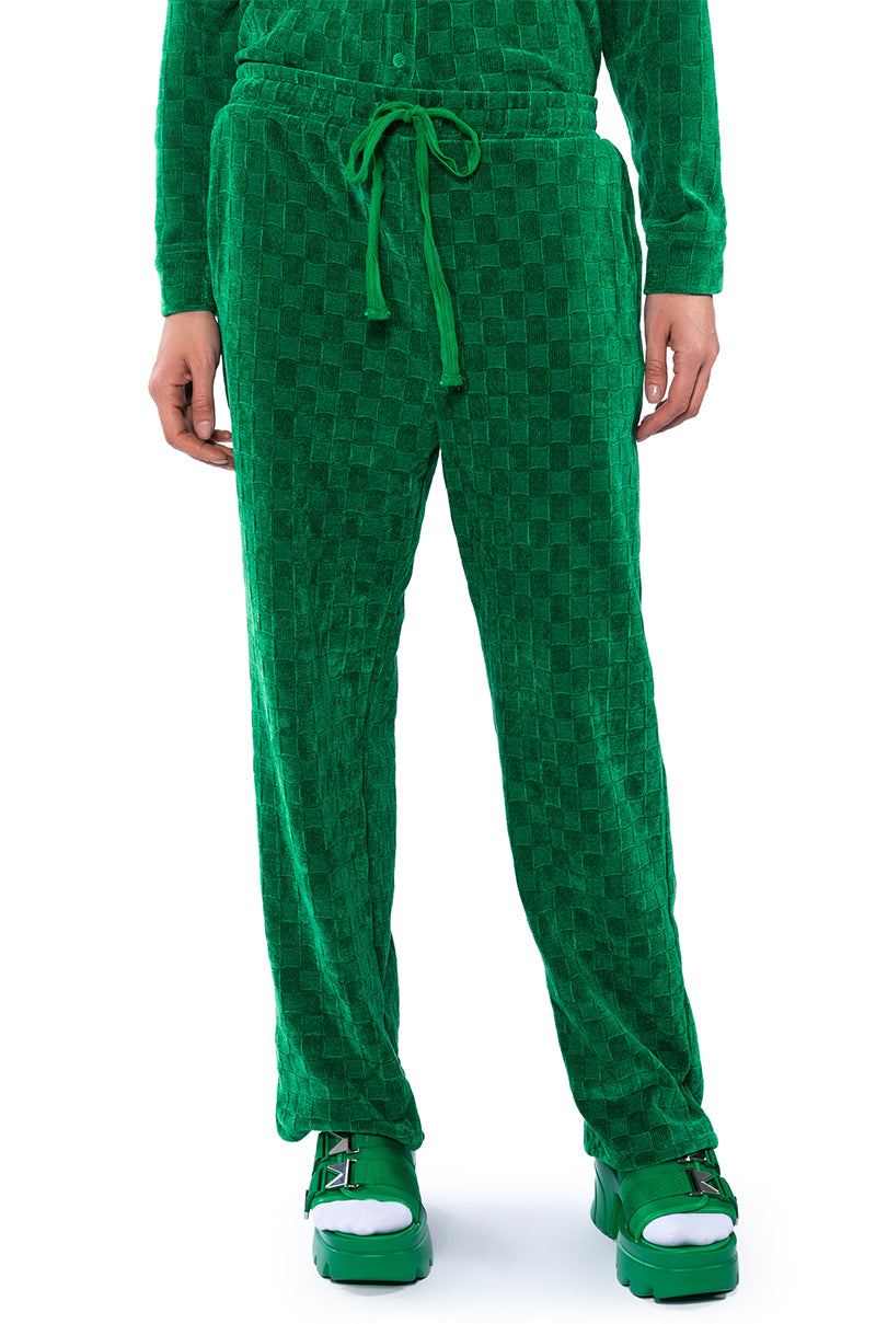 NINA TEXTURED STRAIGHT LEG JOGGER