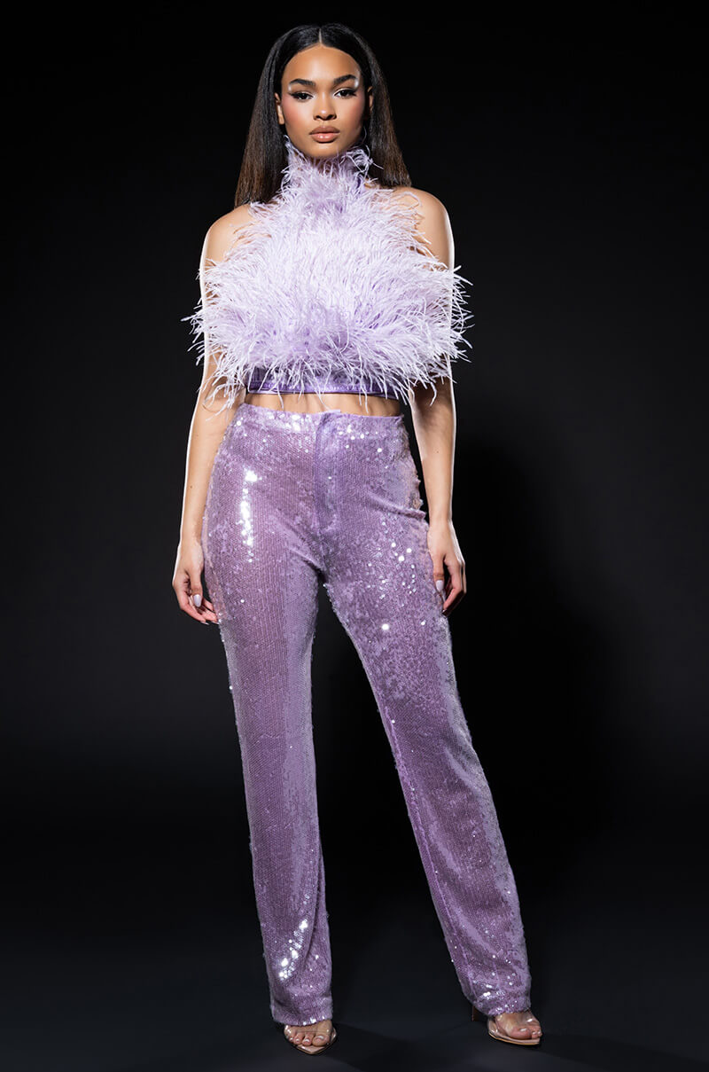 OH YOU FANCY SEQUIN WIDE LEG PANT