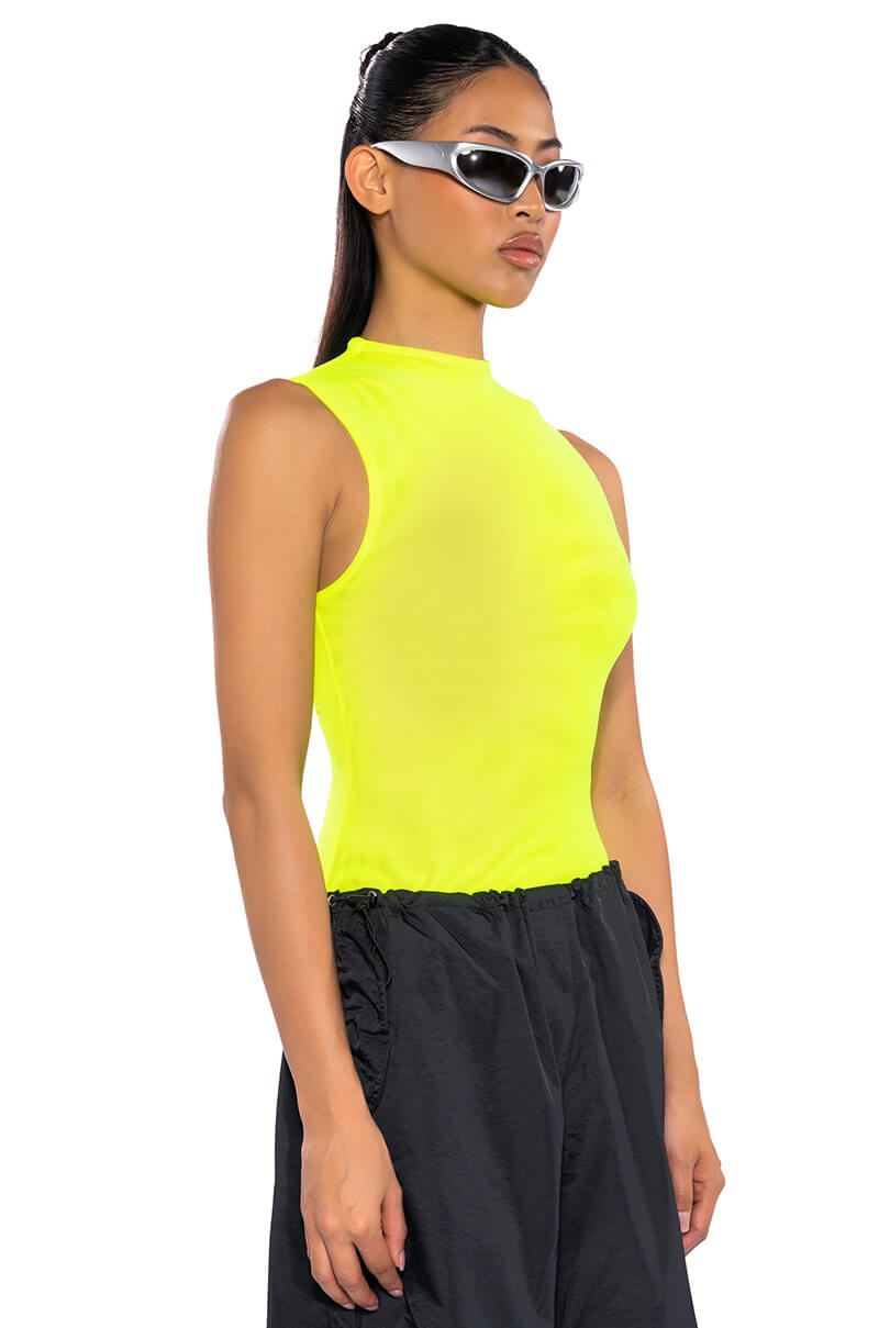 PAXTON SLEEVELESS MESH BODYSUIT