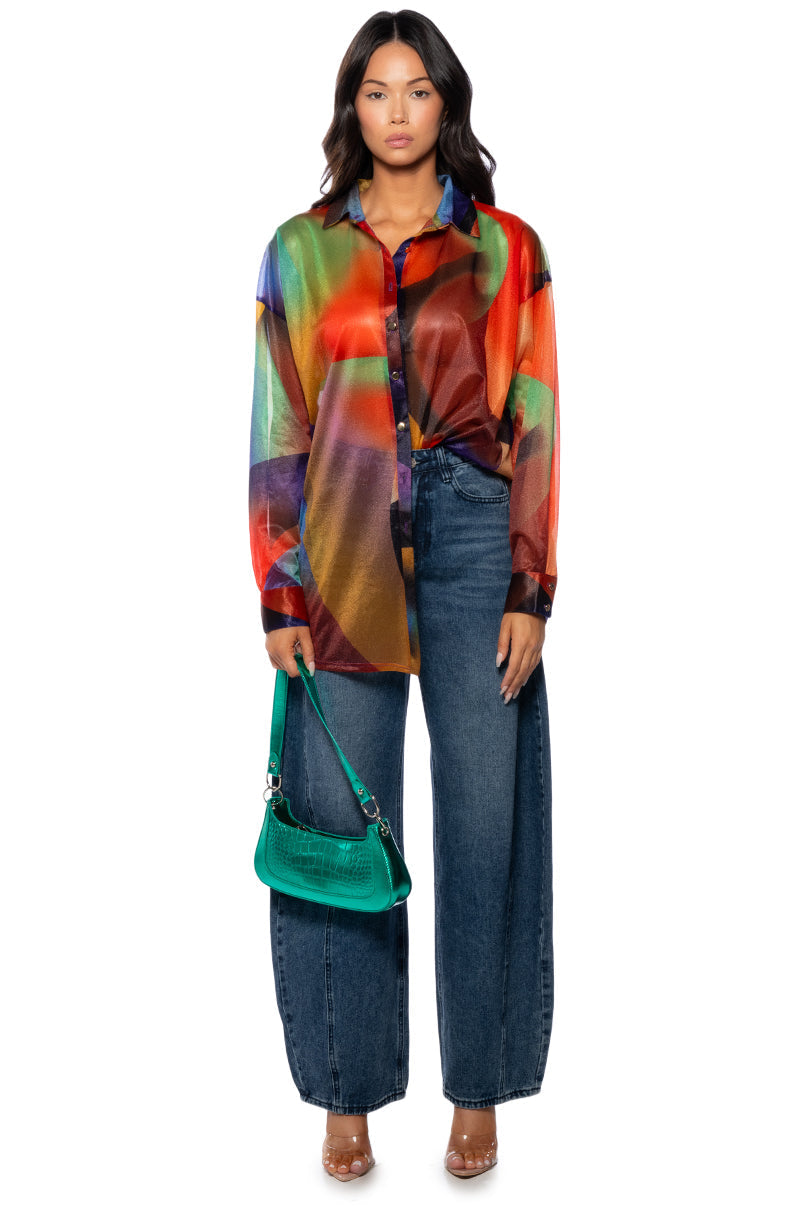 PLAY THE PART PATTERNED BUTTONDOWN