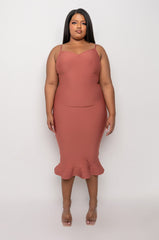 PLUS RIGHT MOVE BANDAGE MIDI DRESS