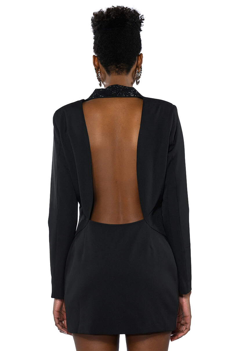 PRETTIEST PROBLEM DEEP V BLAZER MINI DRESS