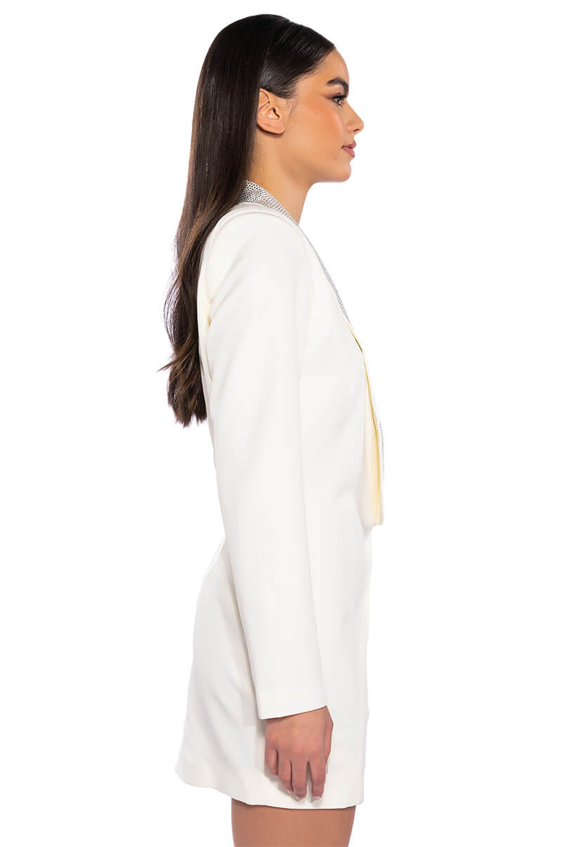 PRETTIEST PROBLEM DEEP V BLAZER MINI DRESS