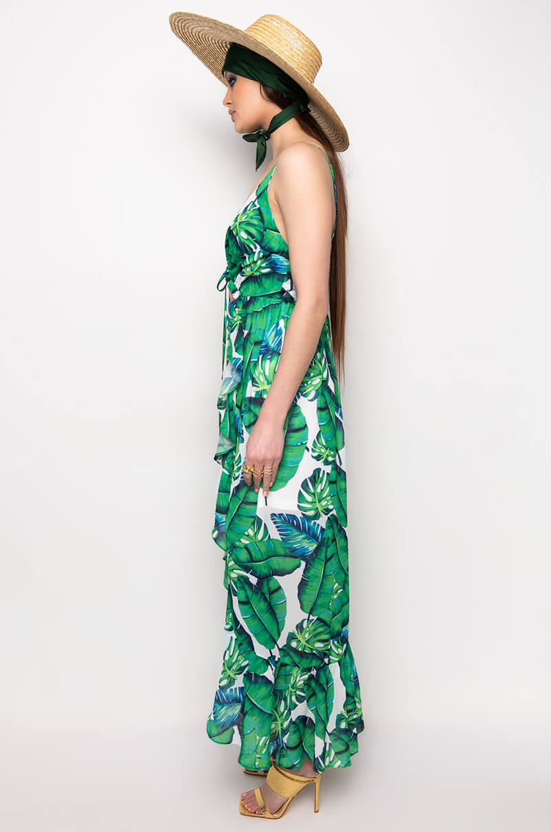 RESORT PALM LEFT MAXI DRESS