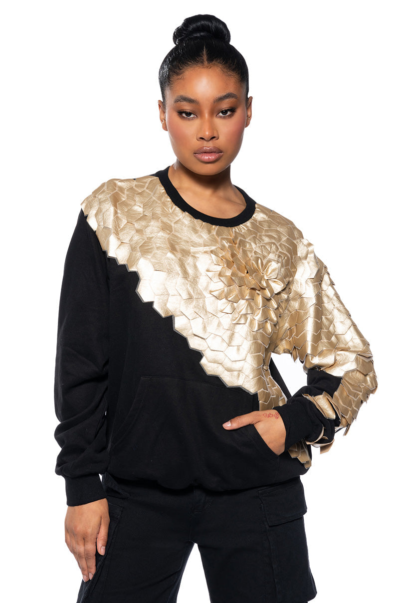 RUN IT TEXTURED CREWNECK
