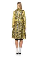 SANDO SNAKE PLEATHER TRENCH COAT