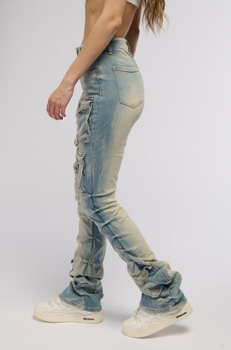 SEVILLE HIGH RISE STACKED JEANS