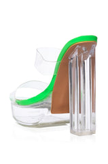 SHAMELESS PVC SANDAL IN GREEN