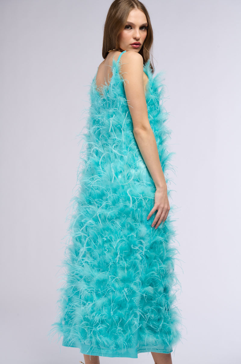 ST TROPEZ FEATHER APPLIQUE SATIN DUSTER VEST