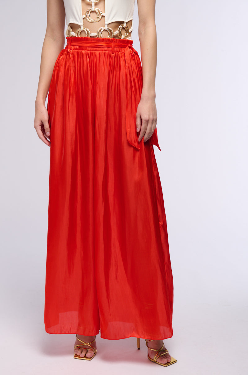 STAY A WHILE ORGANZA PALAZZO PANTS