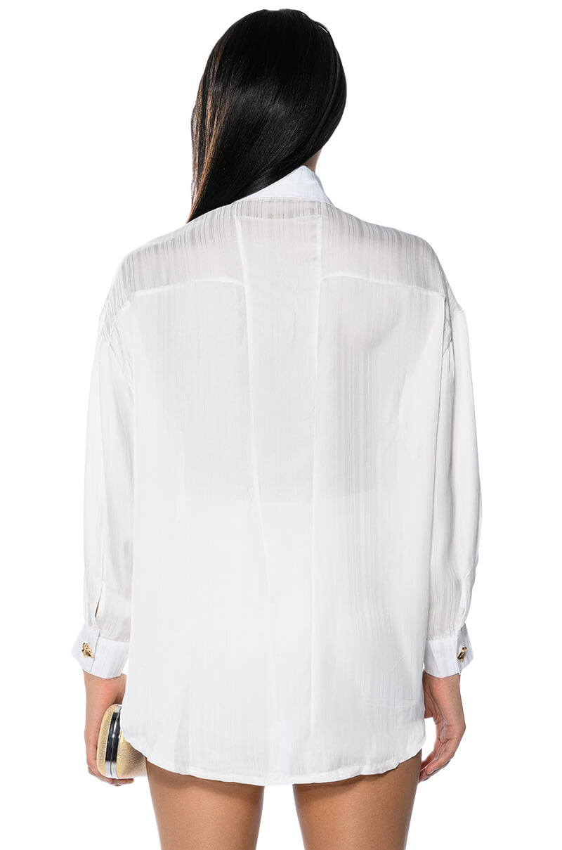 STAY FLY OVERSIZED BUTTON DOWN BLOUSE