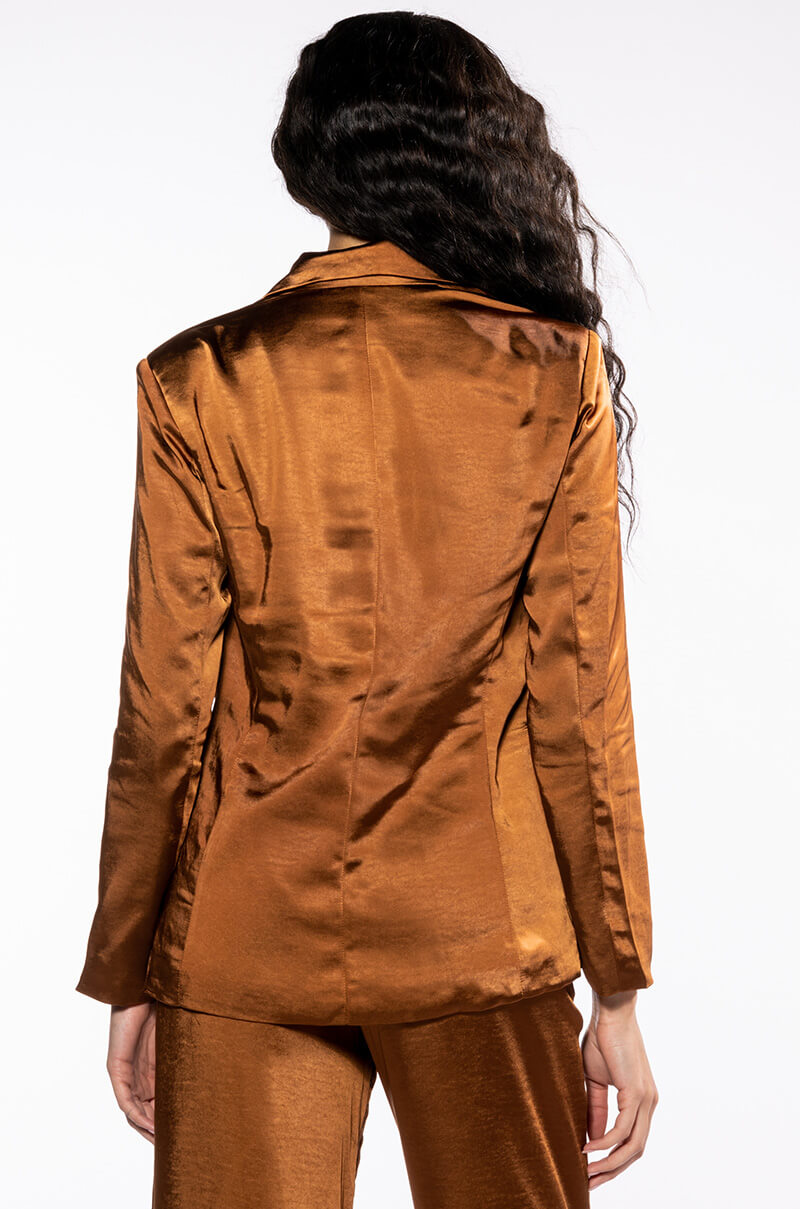 STAY RADIANT SATIN BLAZER