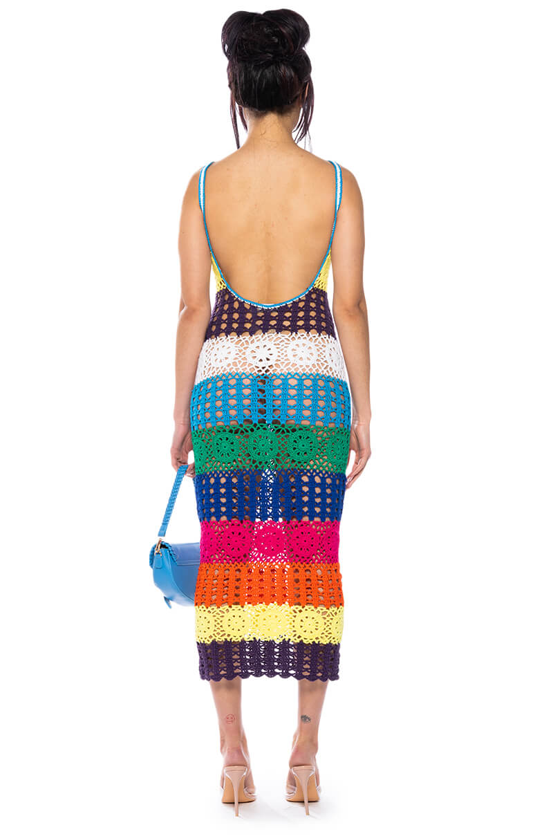 SUNKISSED GODDESS LOW BACK KNIT MAXI DRESS