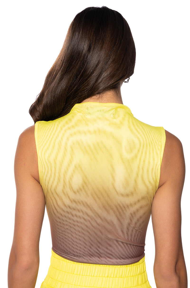 SUNSET OMBRE MESH BODYSUIT