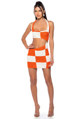 SUNSET STROLL CROCHET MINI DRESS