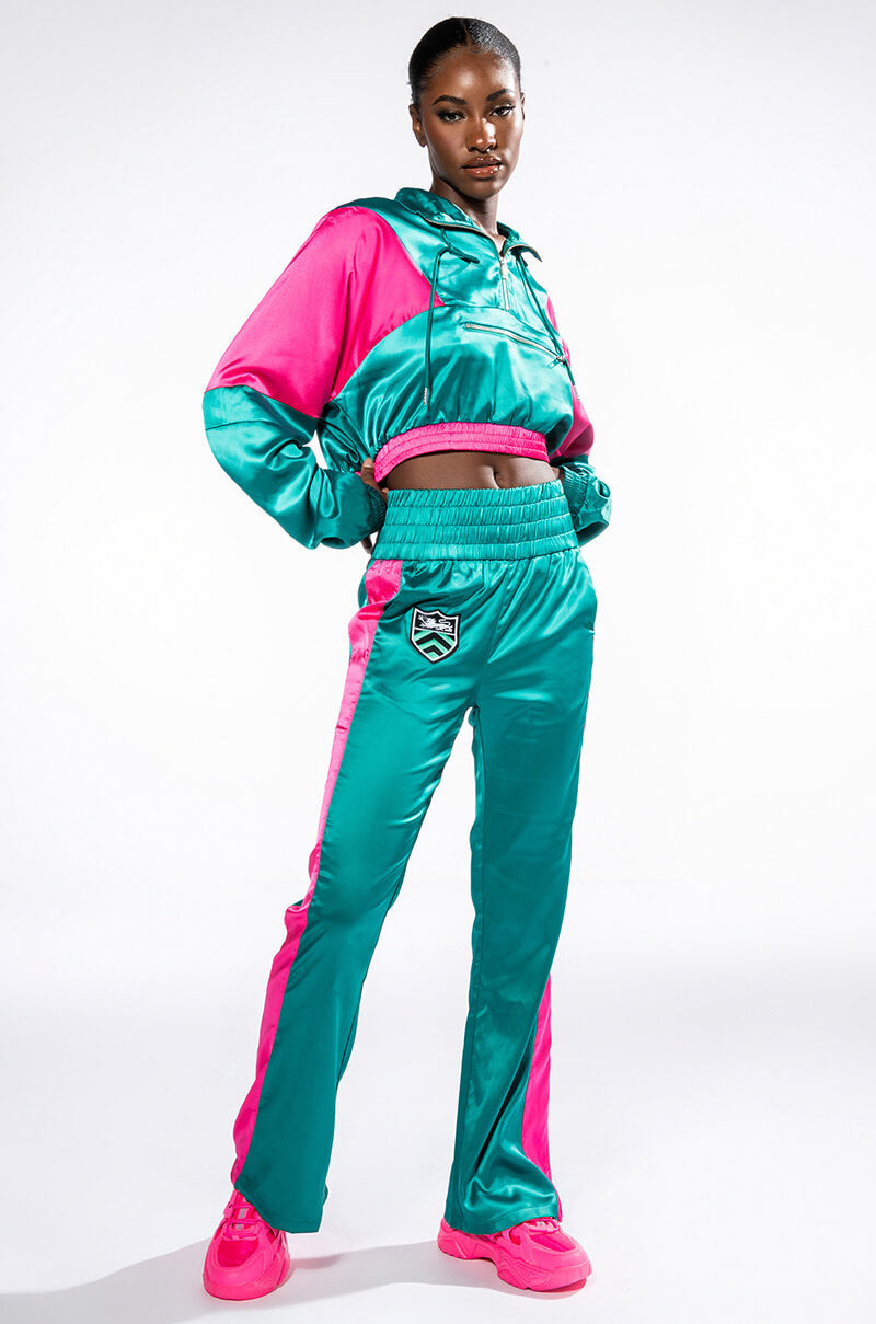 SATIN WIDE LEG JOGGER