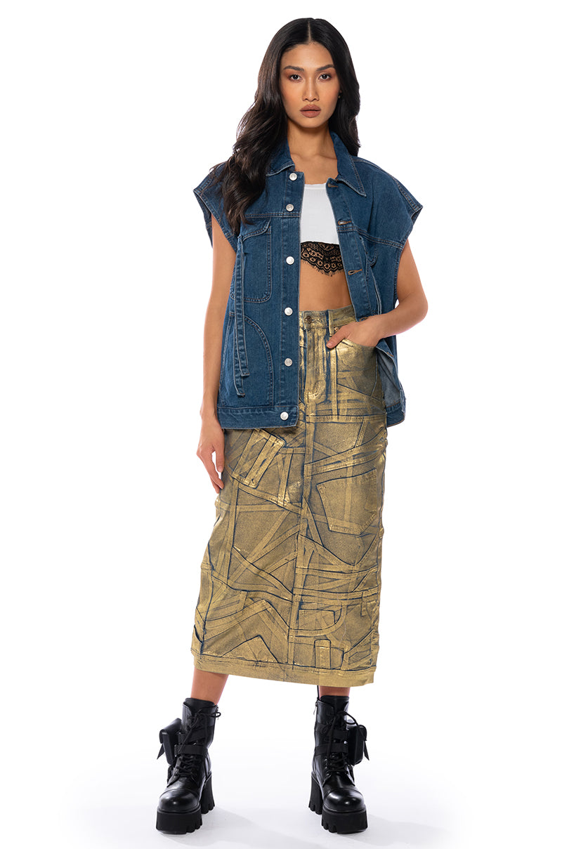 TAKE A WALK OVERSIZED DENIM VEST