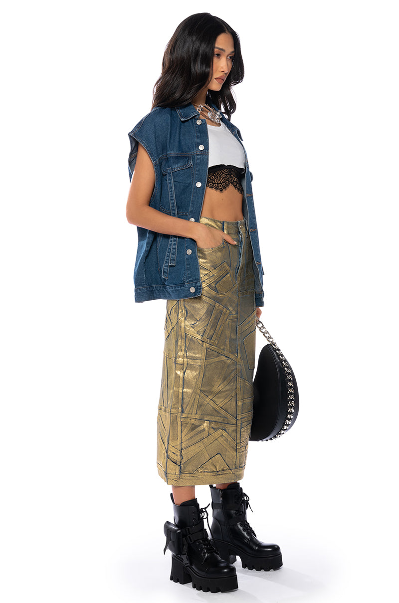TAKE A WALK OVERSIZED DENIM VEST