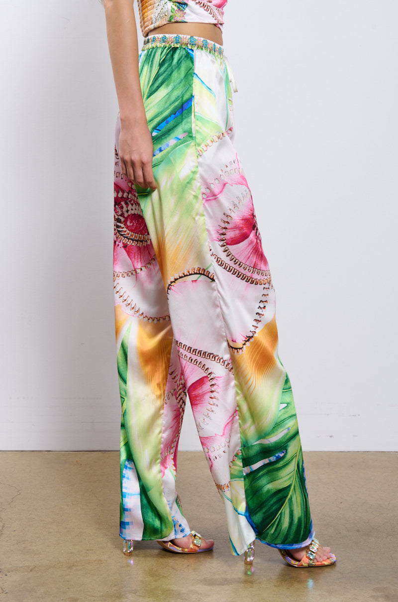 TAKE ME TO THE COAST SATIN PANT