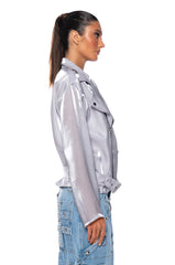 TELL ME MORE MESH MOTO JACKET