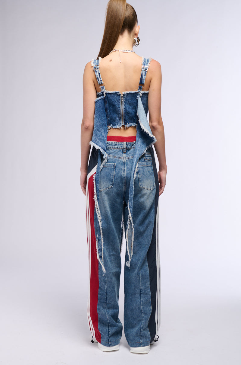 THALIA FRAYED DENIM CORSET