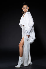 THE MUST HAVE BUBBLE POPLIN BLOUSE