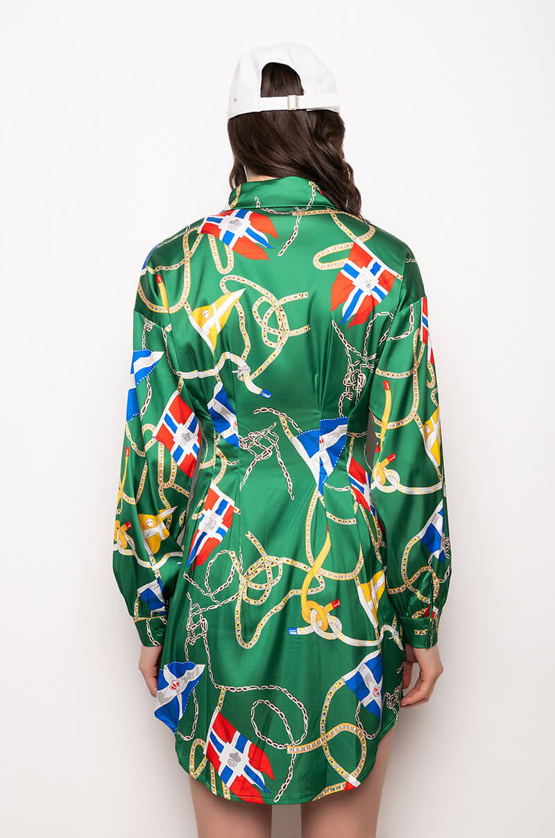 THIS WAY PLEASE BUTTON UP MINI DRESS