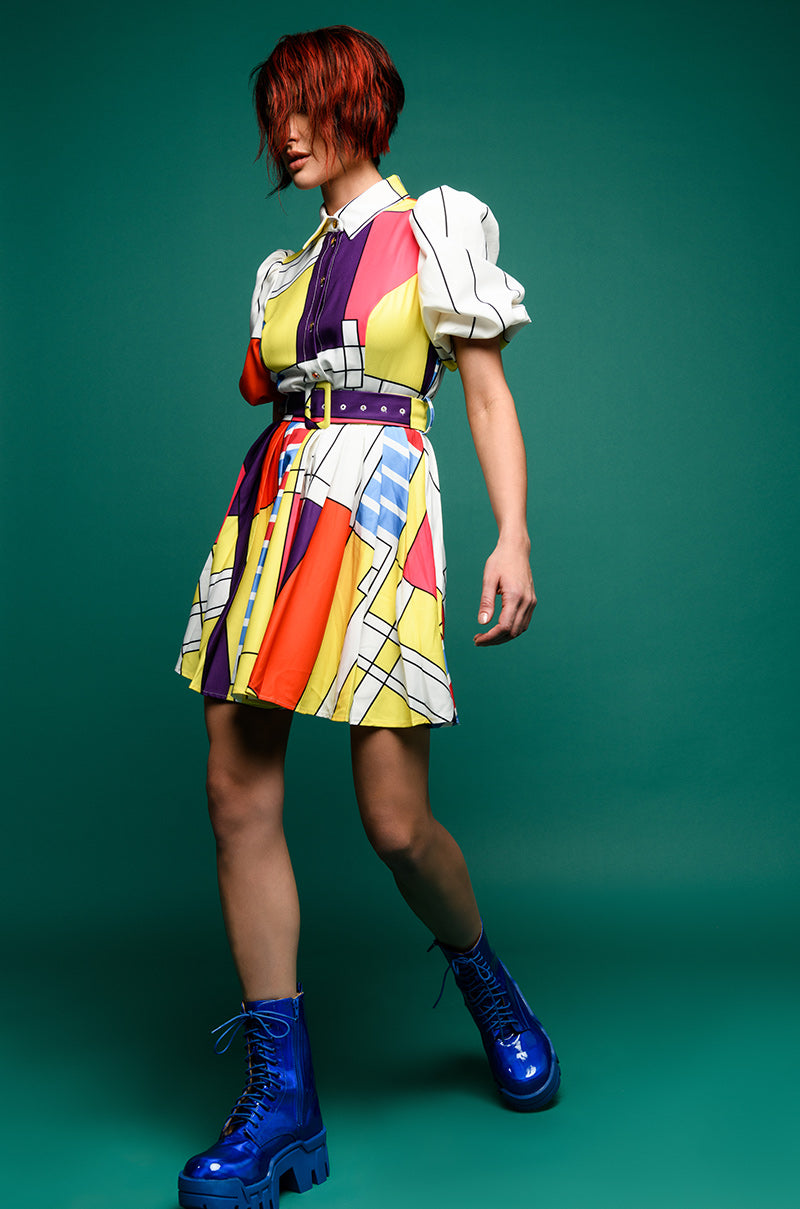 TIME WITH YOU BELTED MINI DRESS